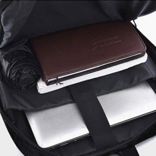15.6" Casual PU Laptop Backpack with USB Port